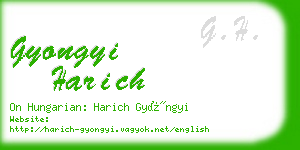 gyongyi harich business card